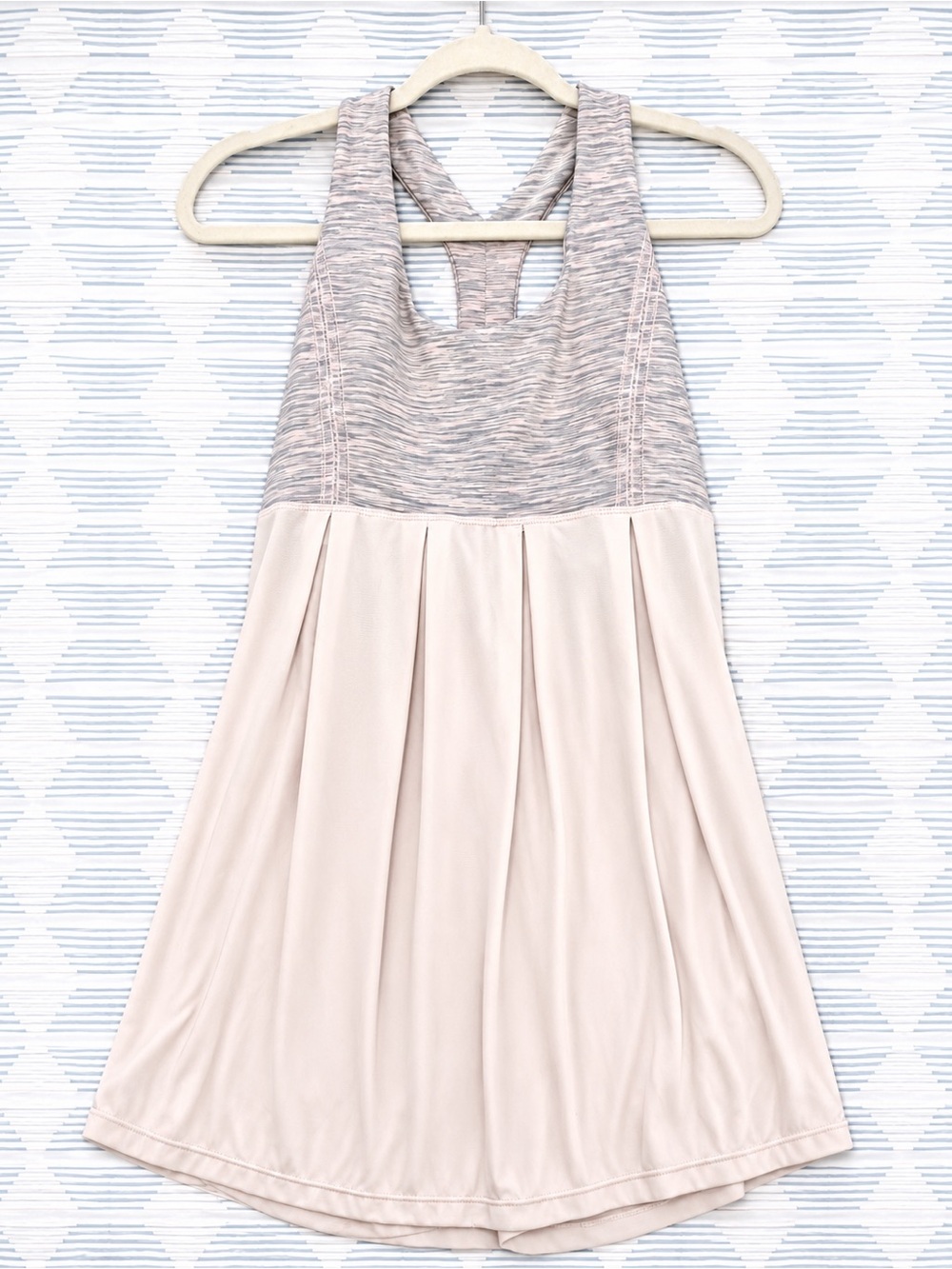 lululemon athletica Blush Taupe Pleated Racerback Tank